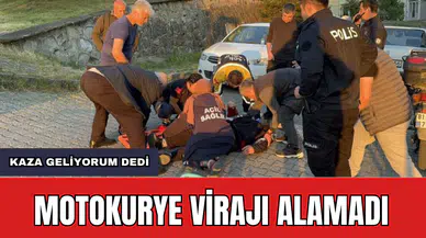 Düzce'de Feci Kaza! Motokurye Virajı Alamayınca Ortalık Savaş Alanına Döndü
