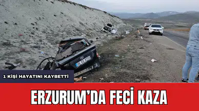 Erzurum'da Feci Kaza! 1 Kişi hayatını Kaybetti 6 Kişi Yaralandı