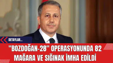 Bozdoğan-28 Operasyonunda 82 Mağara ve Sığınak İmha Edildi