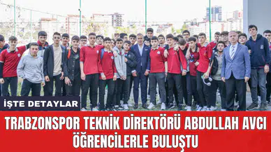 Trabzonspor Teknik Direktörü Abdullah Avcı öğrencilerle buluştu