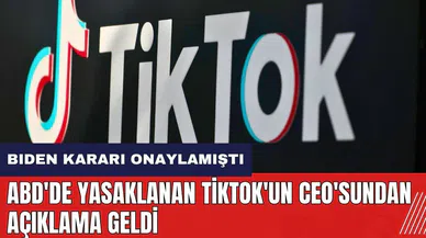 ABD'de yasaklanan TikTok'un CEO'sundan açıklama geldi