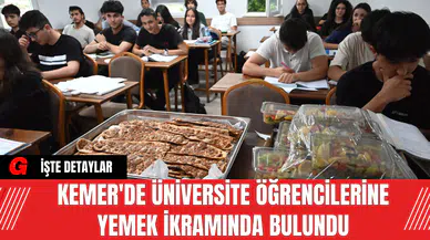Kemer'de Üniversite Öğrencilerine Yemek İkramında Bulundu