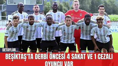Beşiktaş'ta Derbi Öncesi 4 Sakat ve 1 Cezalı Oyuncu Var