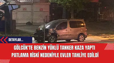 Gölcük'te Benzin Yüklü Tanker Kaza Yaptı: Patlama Riski Nedeniyle Evler Tahliye Edildi