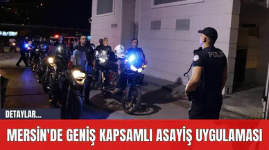 Mersin'de Geniş Kapsamlı Asayiş Uygulaması