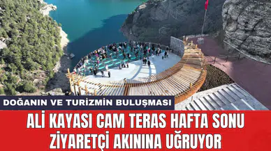 Ali Kayası Cam Teras hafta sonu ziyaretçi akınına uğruyor