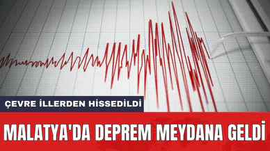 Malatya'da deprem meydana geldi