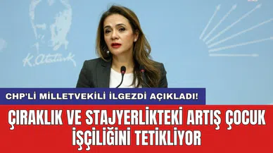 CHP'li Milletvekili İlgezdi: Çıraklık ve stajyerlikteki artış çocuk işçiliğini tetikliyor