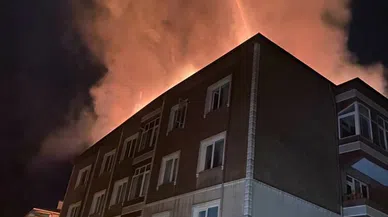 Metruk ev alev alev yandı