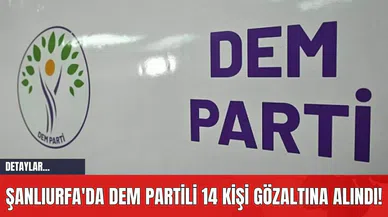 Şanlıurfa'da DEM Partili 14 kişi gözaltına alındı!