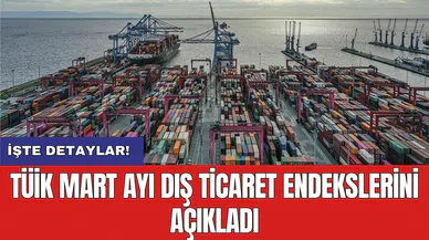 TÜİK mart ayı dış ticaret endekslerini açıkladı