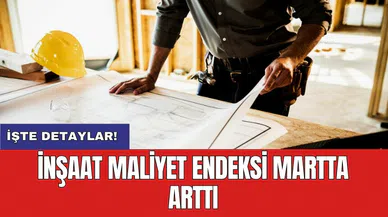 İnşaat maliyet endeksi martta arttı