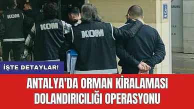 Antalya'da orman kiralaması dolandırıcılığı operasyonu: 2 tutuklama
