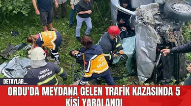 Ordu'da Meydana Gelen Trafik Kazasında 5 Kişi Yaralandı