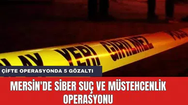 Mersin'de Siber Suç ve Müstehcenlik Operasyonu: 5 Gözaltı