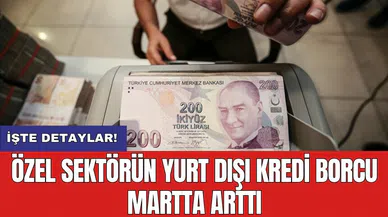 Özel sektörün yurt dışı kredi borcu martta arttı