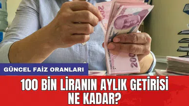 Güncel faiz oranları: 100 bin liranın aylık getirisi ne kadar?