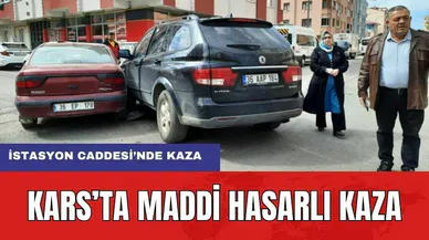 Kars'ta Maddi Hasarlı Kaza