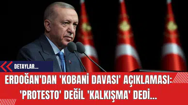 Erdoğan'dan 'Kobani Davası' açıklaması: 'Protesto' değil 'kalkışma' dedi...