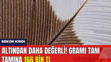 Altından Daha Değerli! Gramı 166 Bin TL