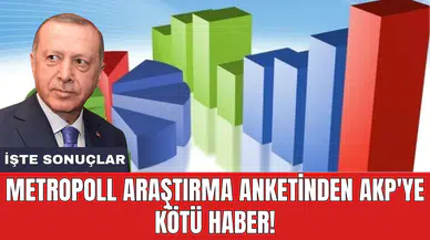 MetroPOLL Araştırma anketinden AKP'ye kötü haber!