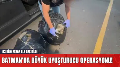 Batman'da Büyük Uy*şturucu Operasyonu!  93 Kilo Es*ar Ele Geçirildi