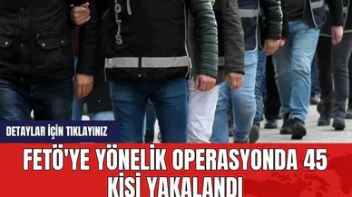 FET*'ye yönelik operasyonda 45 kişi yakalandı