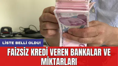 Faizsiz kredi veren bankalar ve miktarları: Liste belli oldu!