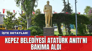 Kepez Belediyesi Atatürk Anıtı’nı bakıma aldı
