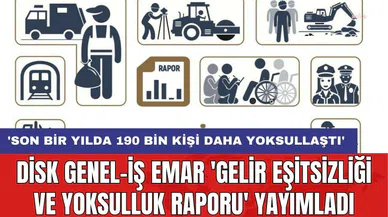 DİSK Genel-İş EMAR 'Gelir Eşitsizliği ve Yoksulluk Raporu' yayımladı: 'Son bir yılda 190 bin kişi daha yoksullaştı'