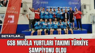 GSB Muğla Yurtları Takımı Türkiye Şampiyonu Oldu