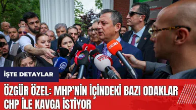 Özgür Özel: MHP'nin içindeki bazı odaklar CHP ile kavga istiyor
