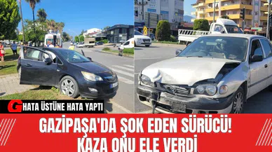 Gazipaşa'da şok eden sürücü! Kaza onu ele verdi