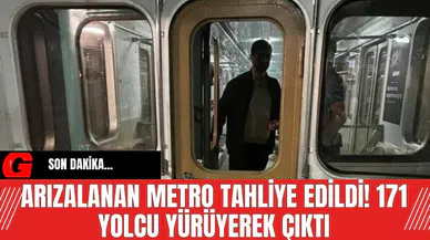 Son dakika! Arızalanan metrodan 171 yolcu tahliye edildi