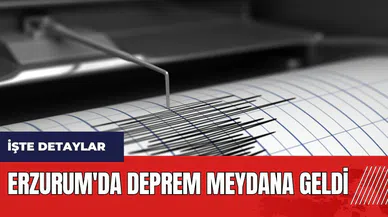 Erzurum'da deprem meydana geldi