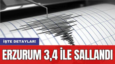 Erzurum 3,4 ile sallandı