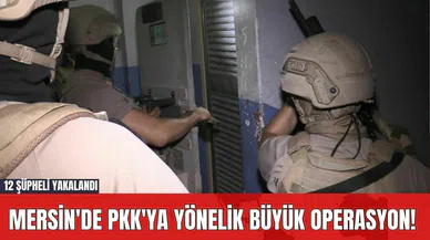 Mersin'de P*K'ya Yönelik Büyük Operasyon! 12 Şüpheli Yakalandı