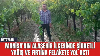 Manisa'nın Alaşehir İlçesinde Şiddetli Yağış ve Fırtına Felakete Yol Açtı