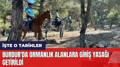 Burdur'da ormanlık alanlara giriş yasağı getirildi