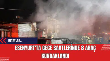 Esenyurt'ta Gece Saatlerinde 8 Araç Kundaklandı