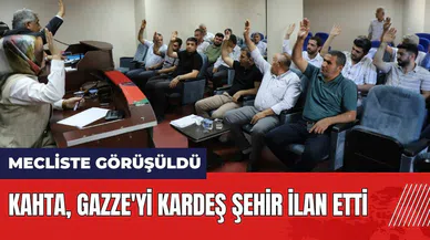Kahta Gazze'yi kardeş şehir ilan etti