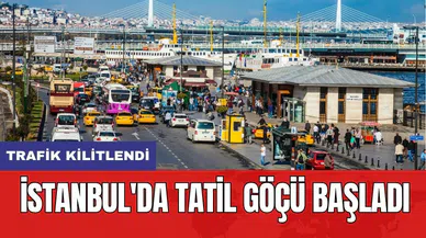 İstanbul'da tatil göçü başladı: Trafik kilitlendi