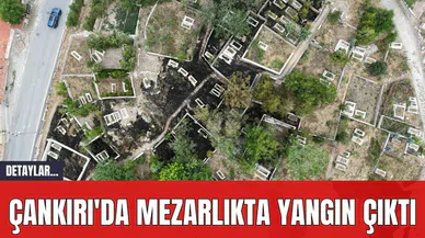 Çankırı'da Mezarlıkta Yangın Çıktı