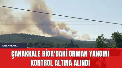 Çanakkale Biga'daki Orman Yangını Kontrol Altına Alındı