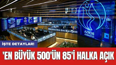 'En büyük 500'ün 85'i halka açık