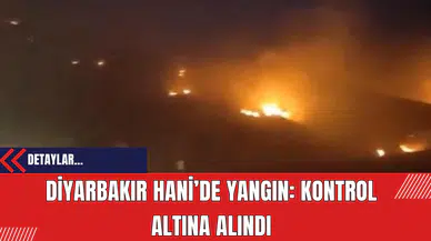 Diyarbakır Hani’de Yangın: Kontrol Altına Alındı