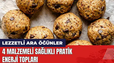 4 malzemeli sağlıklı pratik enerji topları