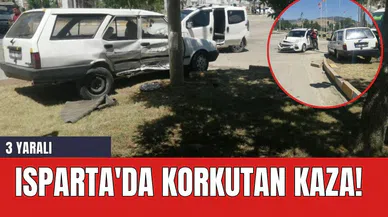 Isparta'da korkutan kaza! 3 yaralı