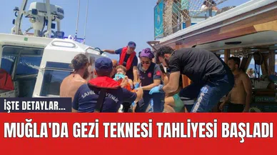 Muğla'da gezi teknesi tahliyesi başladı