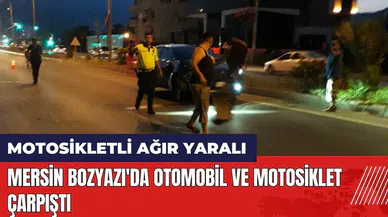 Mersin Bozyazı'da otomobil ve motosiklet çarpıştı